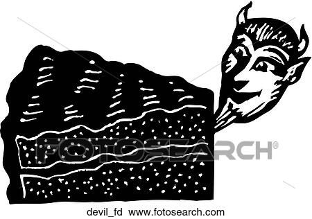 Clipart - Devil Food Cake. Fotosearch