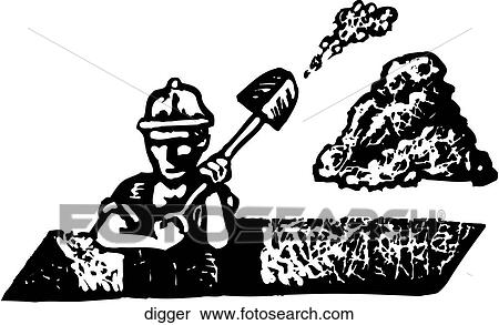 Clipart - Digger. Fotosearch