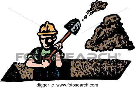 Clipart - Digger. Fotosearch