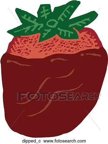 Clipart - Dipped Strawberry. Fotosearch