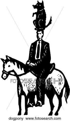 Clip Art - Dog and Pony. Fotosearch