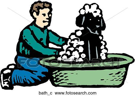 Clipart - Dog Bath. Fotosearch