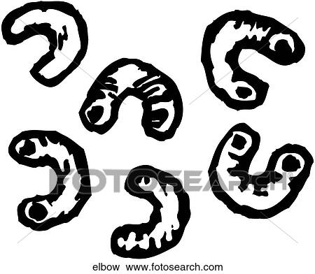 Clip Art - Elbow Macaroni. Fotosearch