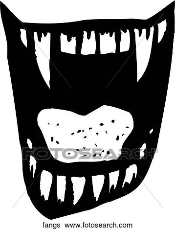 Clip Art of Fangs fangs - Search Clipart, Illustration Posters ...