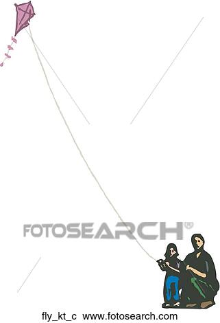 Fly Kite View Large Clip Art Graphic Clipart - Fly Kite. Fotosearch