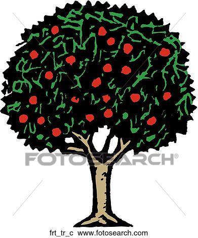 Fruit Tree View Large Clip Art Graphic Clipart - Fruit Tree. Fotosearch