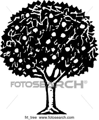 Fruit Tree View Large Clip Art Graphic Clipart - Fruit Tree. Fotosearch