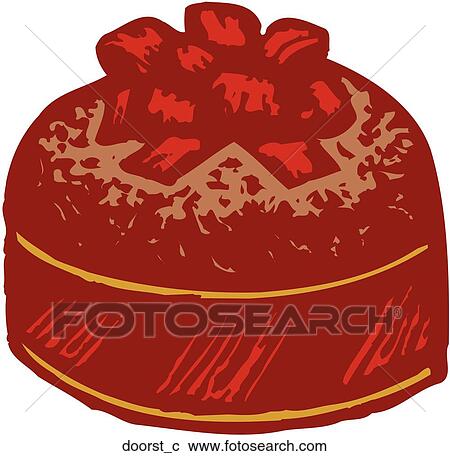 Fruitcake View Large Clip Art Graphic Clipart - Fruitcake. Fotosearch