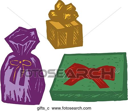 Gifts View Large Clip Art Graphic Clipart - Gifts. Fotosearch