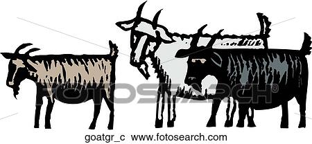Goat Gruff View Large Clip Art Graphic Clipart - Goat Gruff. Fotosearch