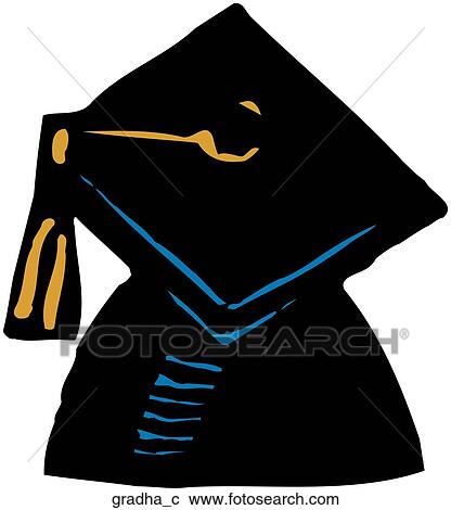 Clipart - Graduation Hat. Fotosearch
