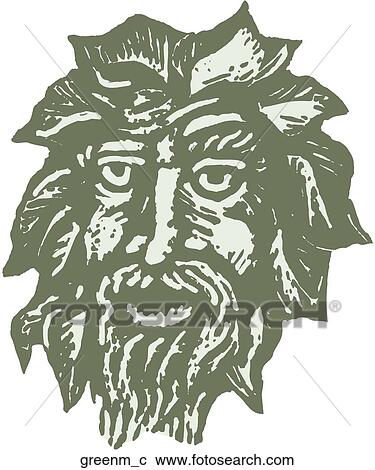 Greenman View Large Clip Art Graphic Clipart - Greenman. Fotosearch