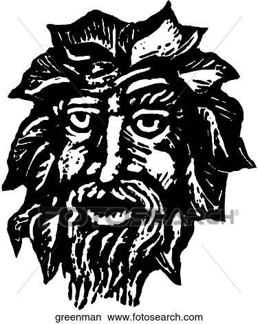 Greenman View Large Clip Art Graphic Clipart - Greenman. Fotosearch