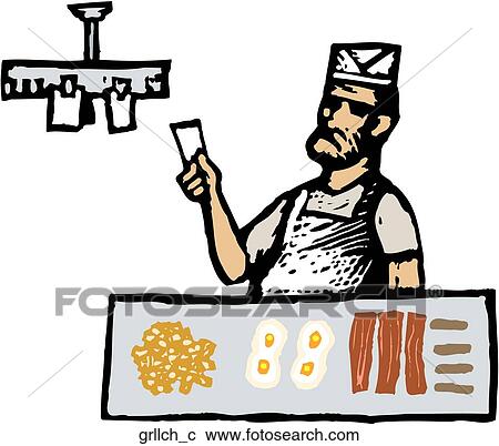 Clipart - Grill Chef. Fotosearch