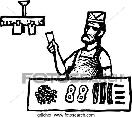 Clipart - Grill Chef. Fotosearch