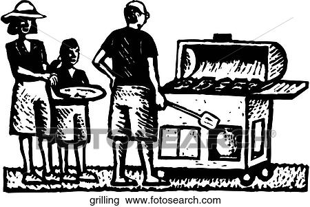 Clipart - Grilling. Fotosearch