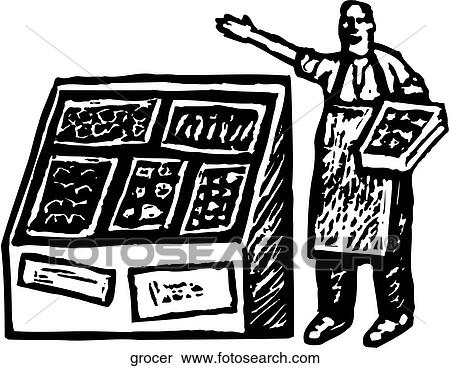 Grocer View Large Clip Art Graphic Clipart - Grocer. Fotosearch
