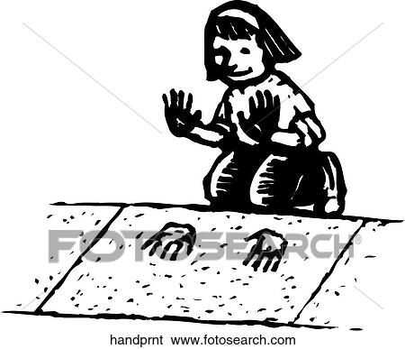 Handprint View Large Clip Art Graphic Clip Art - Handprint. Fotosearch