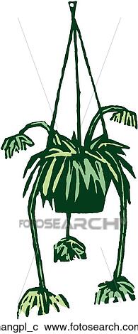 Hanging Plant View Large Clip Art Graphic Clipart - Hanging Plant. Fotosearch