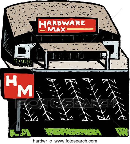 Hardware Store View Large Clip Art Graphic Clipart - Hardware Store. Fotosearch