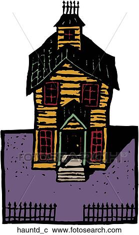 Clipart - Haunted House. Fotosearch