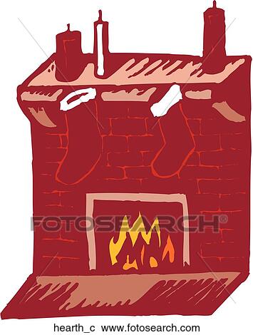 Clipart - Hearth. Fotosearch