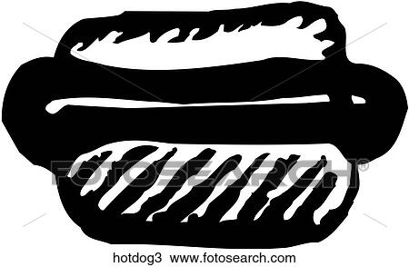 Hot Dog View Large Clip Art Graphic Clipart - Hot Dog. Fotosearch