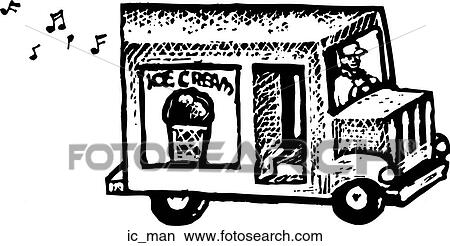 Ice Cream Man View Large Clip Art Graphic Clipart - Ice Cream Man. Fotosearch