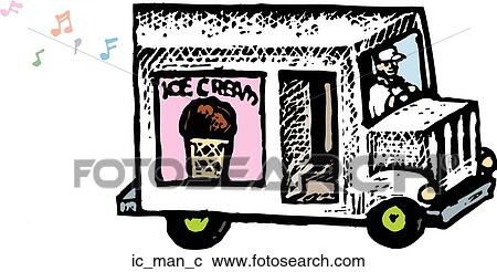 Clipart - Ice Cream Man. Fotosearch