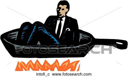 Clipart - Into Fire. Fotosearch
