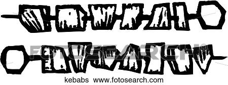 Kebabs View Large Clip Art Graphic Clip Art - Kebabs. Fotosearch