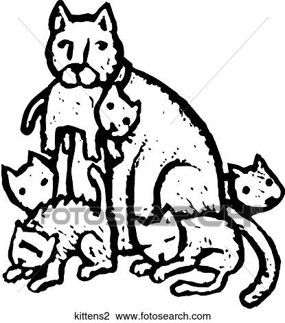 Kittens 2 View Large Clip Art Graphic Clipart - Kittens 2. Fotosearch