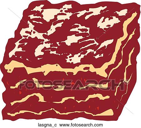 Lasagna View Large Clip Art Graphic Clipart - Lasagna. Fotosearch