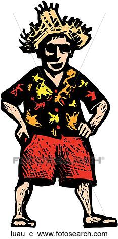 Luau View Large Clip Art Graphic Clipart - Luau. Fotosearch