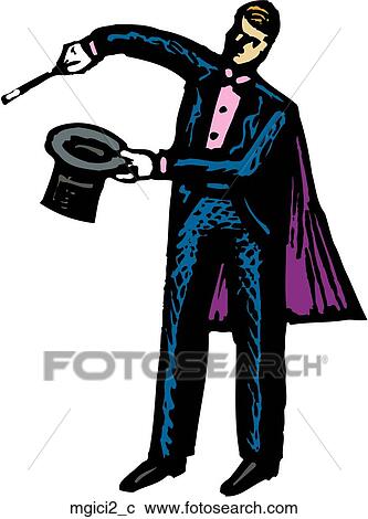 Magician View Large Clip Art Graphic Clipart - Magician. Fotosearch