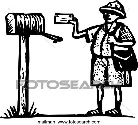 Clipart - Mailman. Fotosearch