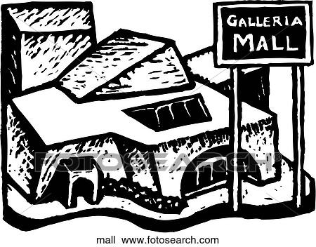 Mall View Large Clip Art Graphic Clipart - Mall. Fotosearch