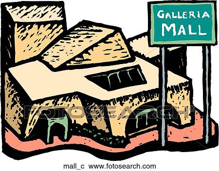 Mall View Large Clip Art Graphic Clipart - Mall. Fotosearch