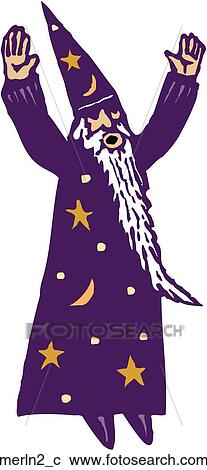 Clipart - Merlin 2. Fotosearch