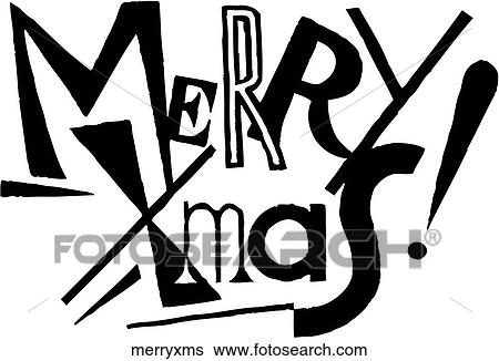 Clip Art - Merry Xmas. Fotosearch