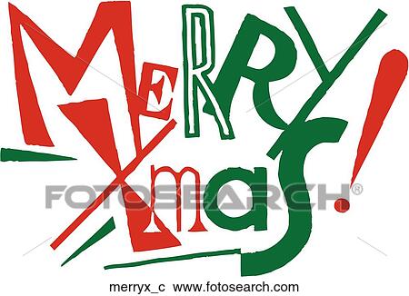 Merry Xmas View Large Clip Art Graphic Clipart - Merry Xmas. Fotosearch