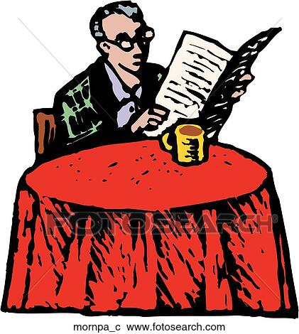 Clipart - Morning Paper. Fotosearch