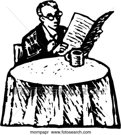 Morning Paper View Large Clip Art Graphic Clipart - Morning Paper. Fotosearch