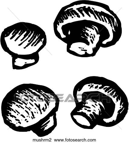 Mushrooms View Large Clip Art Graphic Clipart - Mushrooms. Fotosearch