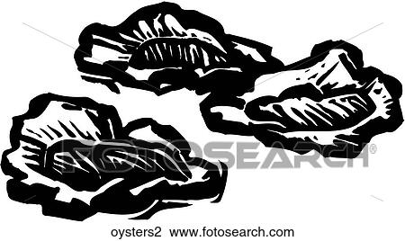 Oysters 2 View Large Clip Art Graphic Clipart - Oysters 2. Fotosearch