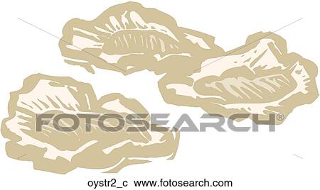 Oysters 2 View Large Clip Art Graphic Clipart - Oysters 2. Fotosearch