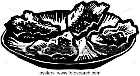 Clip Art - Oyters. Fotosearch