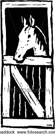 Paddock View Large Clip Art Graphic Clipart - Paddock. Fotosearch