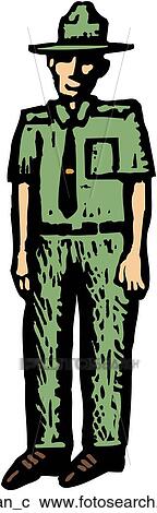 Clipart - Park Ranger. Fotosearch