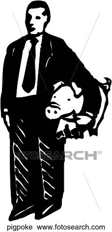 Pig in a Poke View Large Clip Art Graphic Clipart - Pig in a Poke. Fotosearch